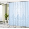 thumbnail image 4 of Ambesonne Vintage Shower Curtain, Medieval Victorian Pattern, 69"Wx84"L, Pale Blue, 4 of 4