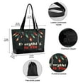 thumbnail image 2 of FORMRS Canvas Laptop Tote Bag for Women with 15.6" Computer Compartments Shoulder Handbag, Black Christmas Light, 2 of 7