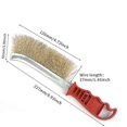 thumbnail image 5 of Steel Wire Brush/Wooden Metal Rust Removal Roller Brush Polishing Barbecue Cleaning Brush Suitable for Cleaning Barbecue Grilles, 5 of 5