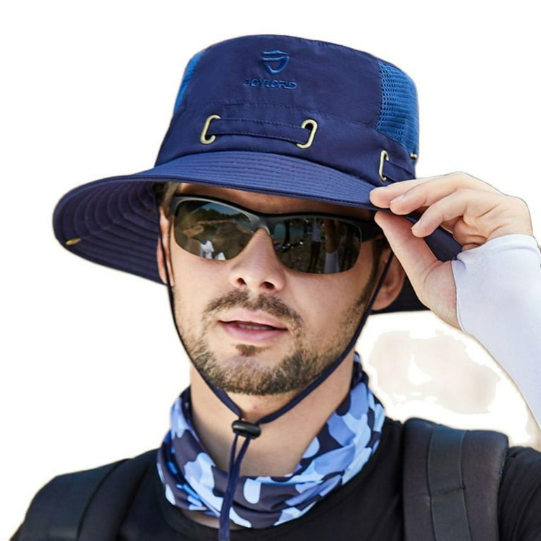 Outdoor Summer Fishing Hats Men Anti-UV Sunshade Breathable Hiking Beach  Bucket Hat Male Fisherman Waterproof Quick Dry Cap