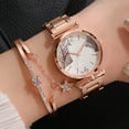 thumbnail image 1 of Relojes de moda para mujer, conjunto de caja de pulsera, reloj con esfera de hoja, relojes de pulsera para mujer, pulsera de estrella, 1 of 7