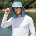 thumbnail image 2 of XIAOCHA Mens Solid Boonie Hat Neck‑Flap Bucket Hat Hiking Headwear,BU2, 2 of 8