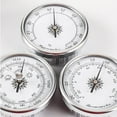thumbnail image 6 of Barometer Thermometer Hygrometer: 3 PCS Analog Weather Station Clock Mechanical Gauge Set, 2.83in Dial Type Barometers for The Home, Kitchen, Fishing Boat, Baby Room, Office, Terrace (Silver), 6 of 7