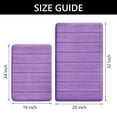 thumbnail image 4 of Tripumer Set of 2 Comfort Memory Foam Mat Bathroom Rug Set 16 x 24 inch and 20 x 32 inch Shaggy Bathroom Mats and Rugs Set Purple, 4 of 6