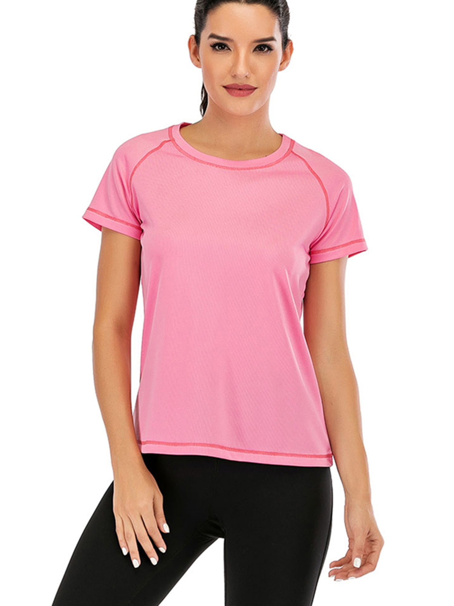 Promover Workout Shirt for Women Flowy Short Sleeve Athletic Tops Yoga Shirts 
