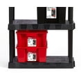 thumbnail image 4 of Hyper Tough Garage Storage Bin Small Plastic Nesting/Stacking, Red, 4 of 13