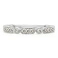 thumbnail image 3 of SAVEARTH DIAMONDS 1/4 ct. t.w Round Cut Lab Created Moissanite Diamond Milgrain Half Eternity Stackable Band Ring For Women In 14K Solid White Gold (G-H Color, VVS1 Clarity, 0.25 Cttw)-7, 3 of 8
