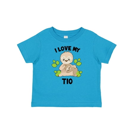 

Inktastic Cute Sloth I Love My Tio with Green Leaves Gift Baby Boy or Baby Girl T-Shirt