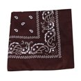thumbnail image 3 of Naiovety Moda Hip Hop algodón pañuelo cuadrado bufanda negro rojo Paisley diadema impresa para mujeres/hombres/niños/niñas sombreros Almacenamiento y organización del hogar café, 3 of 6