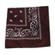 thumbnail image 5 of Advancent Moda Hip Hop algodón pañuelo cuadrado bufanda negro rojo Paisley diadema impresa para mujeres/hombres/niños/niñas sombreros Almacenamiento y organización del hogar café, 5 of 6