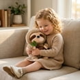 thumbnail image 4 of 7.8" Sloth Stuffed Animal, Soft Cuddly Sloth Plush, Huggable Plushie Buddy for Home Decor, Unique Birthday Easter Gifts for Girls & Boys, 1pcs Khaki, 4 of 6