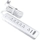 thumbnail image 1 of Power Strip Sharp 6 enchufes protegidos contra sobretensiones, 4 USB, color blanco, 1 of 7