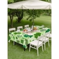 thumbnail image 3 of Outdoor Tablecloth with Umbrella Hole and Zipper, Happy St. Patrick's Day Rectangle Table Cloth 60x120 Inch Waterproof Tablecloth, Spring Lucky Shamrock Cloud Green Picnic Table Cover for Patio, 3 of 7