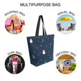 thumbnail image 7 of FORMRS Womens Canvas Tote Bag with Zipper Inner Pocket Shoulder Handbag, Christmas Whimsy, 7 of 7