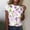Purple, variant on ALLLIST Holiday Tops for Women Short Sleeve Crew Neck T-Shirts Fashion Blue Floral Shirts Womens Clothing