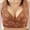 Brown, variant on Babysbule Bras for Women Woman's Fashion Plus Size Wire Free Comfortable Printing Push Up Hollow Out Bra Underwear
