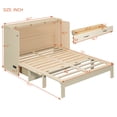 thumbnail image 5 of New ​Full Size Gold Murphy Bed with Large Drawers - Space-Saving Wood Cabinet, USB Charging, 400 LBS Capacity, Easy Assembly​​, 5 of 10