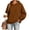 Coffee, variant on Womens Oversized Hoodie Solid Color Long Sleeve Pullover Sweatshirt With Kangaroo Pocket Casual Loose Fit Hooded Top Navy M