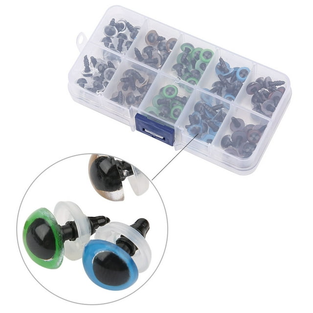 Ojos de Seguridad de Plástico ANGGREK Ojos de Muñeca artesanales 10mm 100 uds