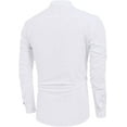 thumbnail image 3 of Mens Cotton Linen Henley Shirt Long Sleeve Hippie Casual Beach T Shirts 2025, 3 of 4
