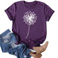 thumbnail image 4 of Dandelion Print Women Summer Plus Size Casual T-Shirt Short Sleeve Graphic Tees, 4 of 5