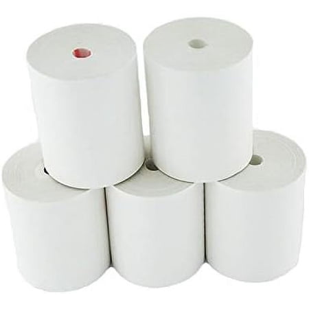 (50 GSM Shrink Wrap) Thermal paper rolls 3 1/8 x220 (80mm x 70m) premium tape for cash register, POS system, receipt and credit card printers bpa free -
