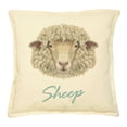 thumbnail image 1 of Portrait of Ram or sheep Printed Khaki Decorative Pillow Case VPLC_02 Size 18x18, 1 of 1