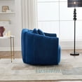 thumbnail image 4 of 360° Swivel Accent Barrel Chair Velvet Channel Tufted Armchair for Living Room Bedroom Apartment, 4 of 8