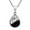 Black, variant on Ocean Teardrop Filigree Waves Black Onyx Stone on Sterling Silver Necklace