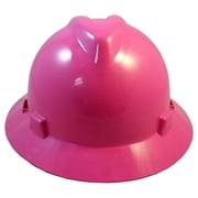 Hard Hat, V-Gard, Polyethylene, 4 Point Pinlock, Type 1, Class E, Hot Pink 10156374