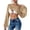 Khaki—Swimsuits Cover Ups for Women, variant on AGWOLF Women's Crochet Knit Cover Ups Beach Hollow Out Crop Swimsuit Cover Up Top Vacation Bathing Suits Swimwear Hot Pink Free Size