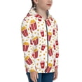 thumbnail image 5 of Pofeuu Popcorn Print Teenage Zipper Hoodie Sweatshirts Hooded Casual Jackets With Pocket For Boys Girls-Small, 5 of 6