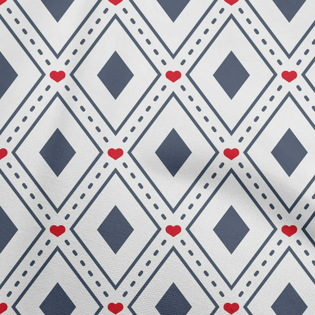 oneOone Polyester Spandex Teal Blue Fabric Check Sewing Craft Projects Fabric Prints By Yard 56 Inch Wide