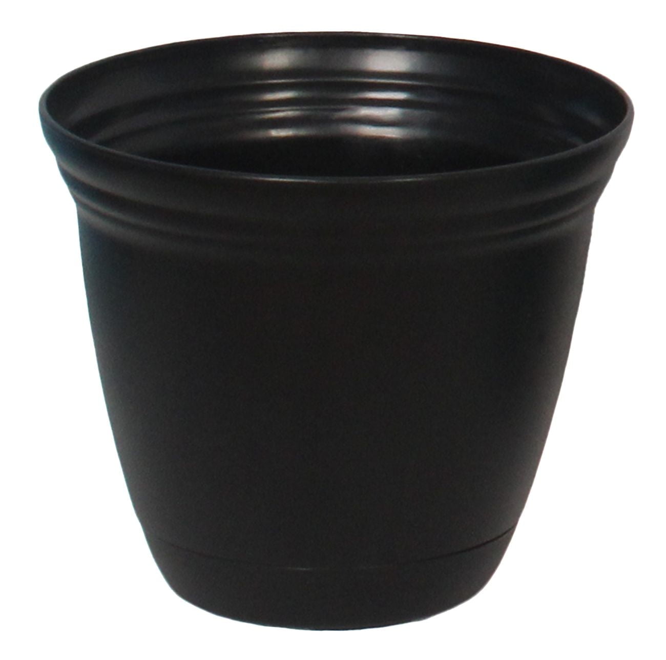 8 POUCES POT DE FLEURS ÉLÉMENTAIRE EN FORME DE CLOCHE - NOIR 8 POUCES POT