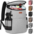 thumbnail image 1 of Mochila aislante a prueba de fugas Cooler Tuwubi para 30 latas, gris, 1 of 7
