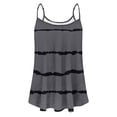 thumbnail image 4 of up to 60% off Gifts Usmixi Womens Tank Tops Beach Fashion Plus Size Flowy Pleated Strap Camisole Shirts Summer Trendy Striped Print Crewneck Sleeveless Shirts Blouse Dark Gray m, 4 of 4