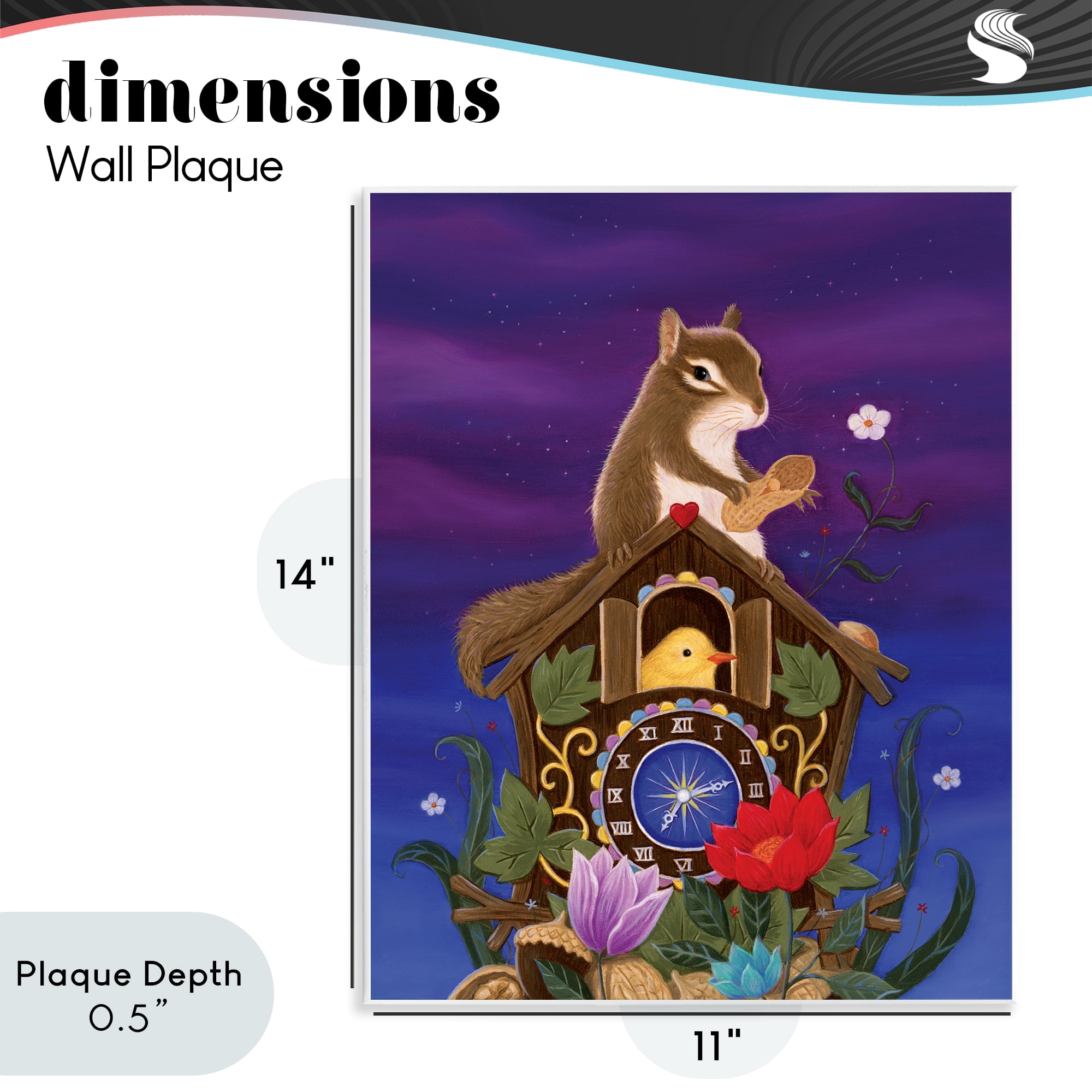 Stupell Industries Nighttime Snack Squirrel Wall Plaque Art, design by Gina Matarazzo