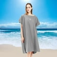 thumbnail image 4 of Poncho de Surf Robe de Change Légère Poche avant Microfibre Changeable Gris Moyen, 4 of 8