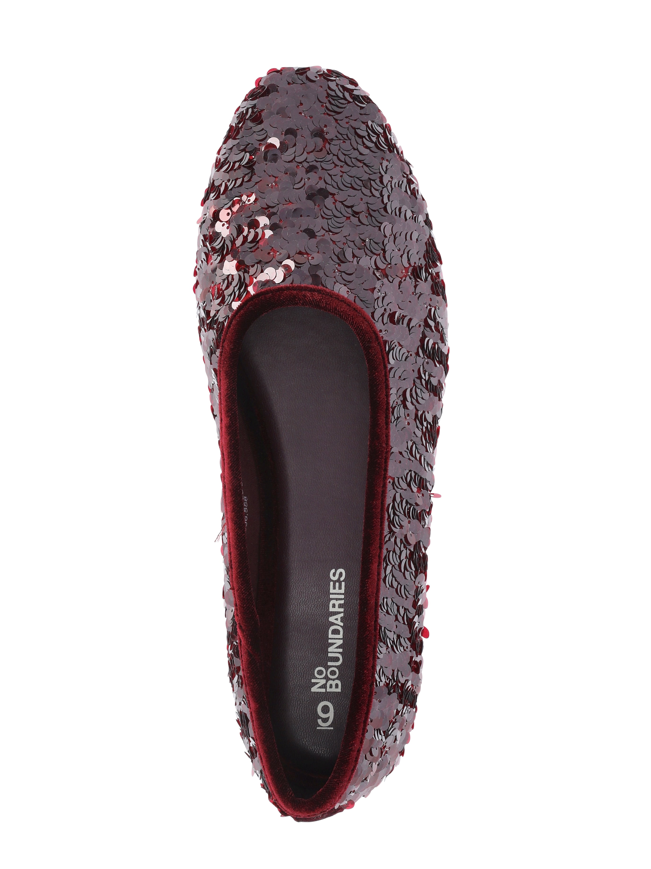 No Boundaries Women's Sequin Ballet Flats