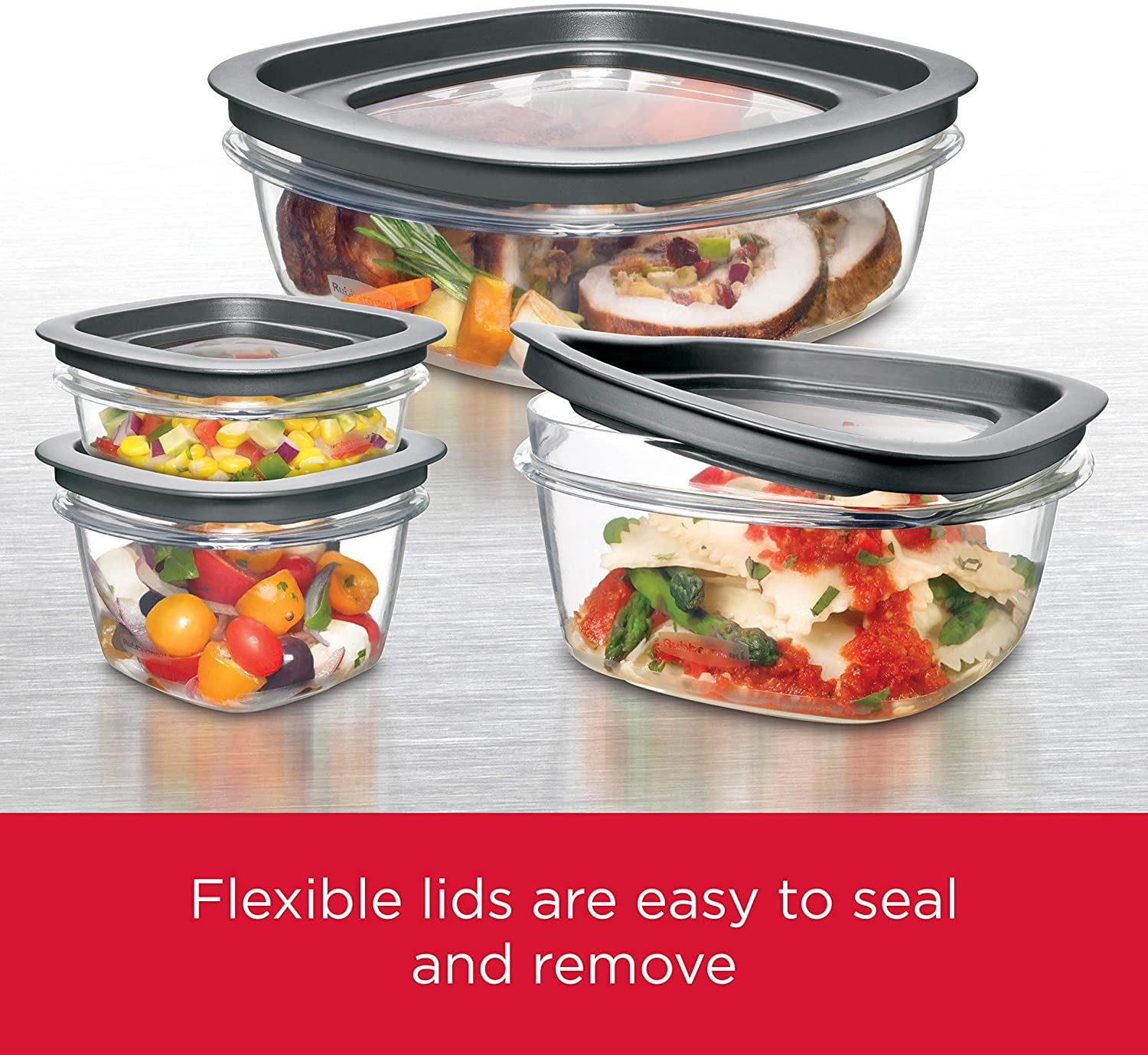 Rubbermaid Premier Food Storage Container Set, 28 Pieces, Easy