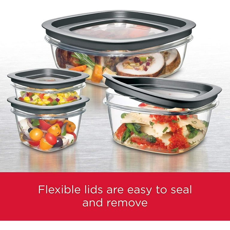 Rubbermaid Premier Food Storage Container Set, 28 Pieces, Easy