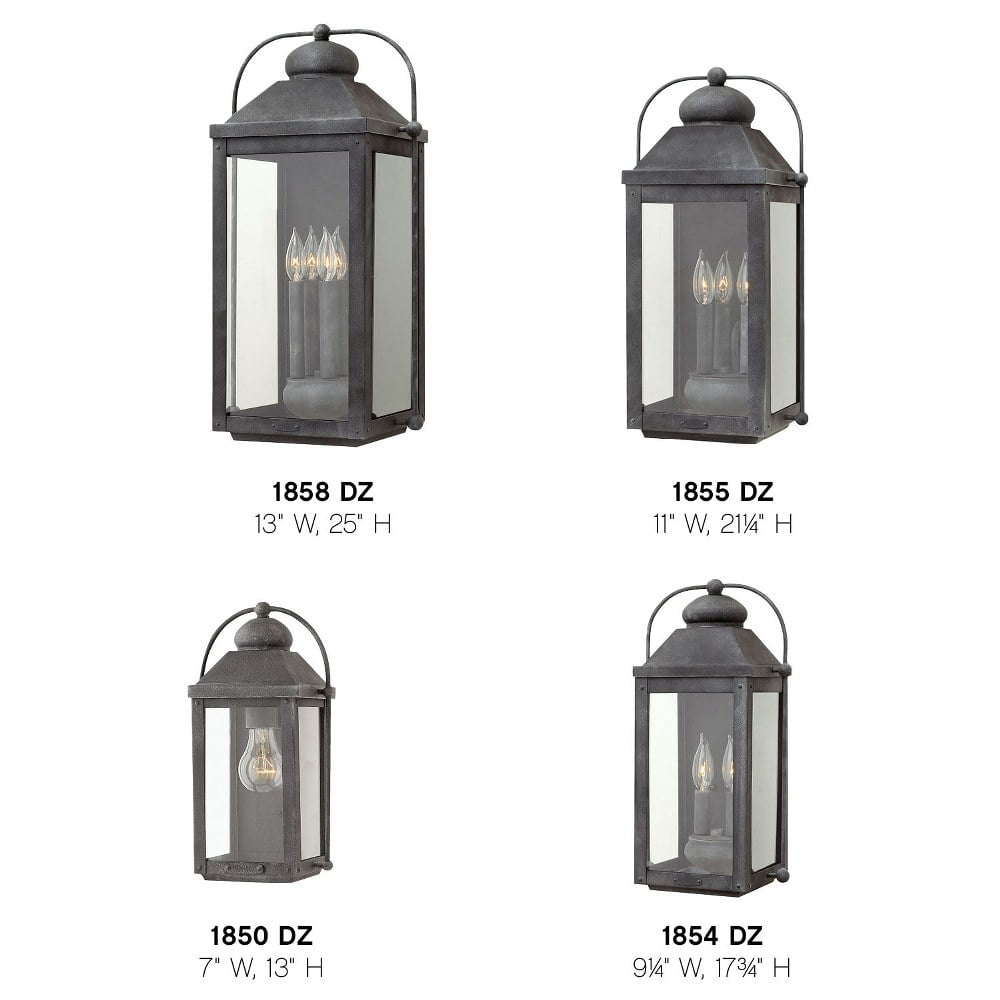 4 Light Extra Large Outdoor Wall Lantern in Traditional Style 13 inches Wide By 25 inches High-Aged Zinc Finish-Led Lamping Type Bailey Street Home