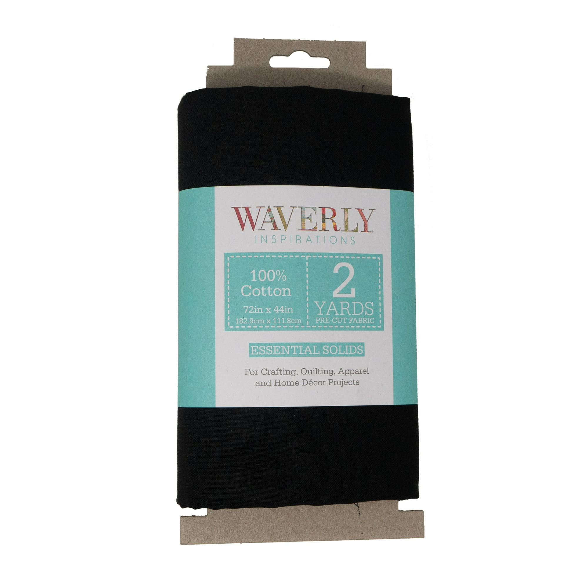Waverly Inspirations 2 Yard Cut 100% Cotton Solids Fabric Onyx 44" Wide for Quilting & Sewing