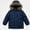 Navy, variant on DJDLJWCJ Boys Winter Puffer Coat with Hood Boys Thicken Warm Quilted Jacket Insulated Mid Length Outerwear Beige Size 5T