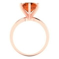 thumbnail image 4 of 3.0ct round cut red Zircon 18k rose gold Bridal Wedding Engagement Promise Anniversary Ring for Women size 7.25, 4 of 7