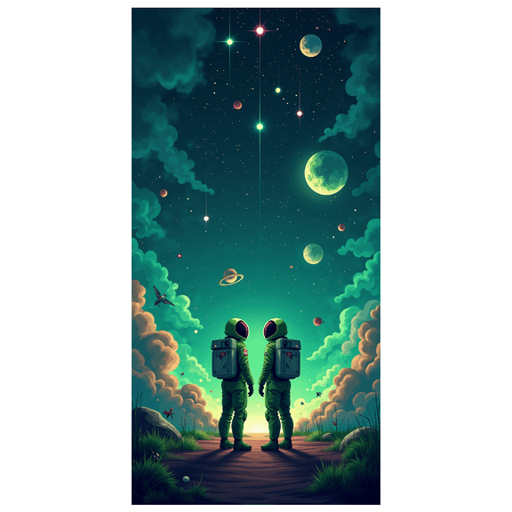 LUUFILx Astronaut Space Exploration Backdrop Banner Galaxy Party Decor Birthday Background Astronomy Event Kids Room Wall Hanging Celestial Themed Adventure