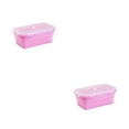 thumbnail image 2 of Baohd Silica Gel Convenient And Stylish Solution For Quick Lunch Break With Multiple Colors And Specifications To Choose pink 800ml 2Set, 2 of 6