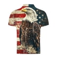 thumbnail image 6 of UVEASISHA Mens Fourth of July Golf Shirts Mesh Breathable Short Sleeve Polos Shirt Big and Tall Casual American Flag Printed Collared T-Shirts Patriotic Tees Navy XXL, 6 of 6