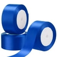 thumbnail image 3 of GOOHOCHY 3 Rolls Blue Polyester Ribbon for present Wrapping and Craft Projects, 3 of 8