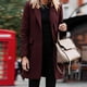 thumbnail image 4 of ICHUANYI Clearance Women Business Attire Solid Color Long Sleeve Single Breasted Slimming Cardigan Suit Coat Top(Wine, M) ICHUANYI WER2023080910487, 4 of 6